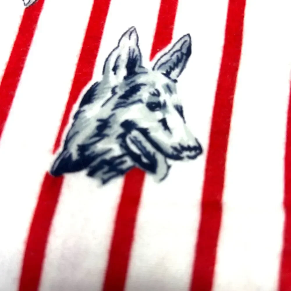 Vintage Cotton Flannel German Shepherd Themed Fabric 36